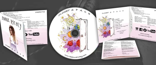 CDs In 4-Panel Wallet With Tube Pocket And Insert